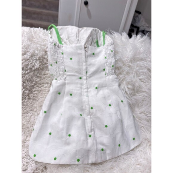 GABAR Vintage 70s White Green Dots Belt Tassels Flower Bathing Swimsuit Fits XS - Picture 3 of 9